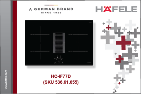 BẾP TỪ KẾT HỢP HÚT MÙI 4 VÙNG NẤU HÄFELE HC-IHH77D(SKU 536.61.655)
